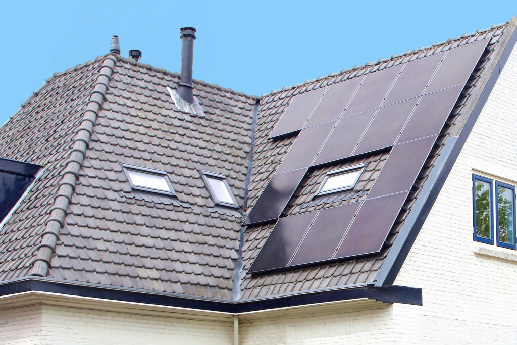 Solar paneled house